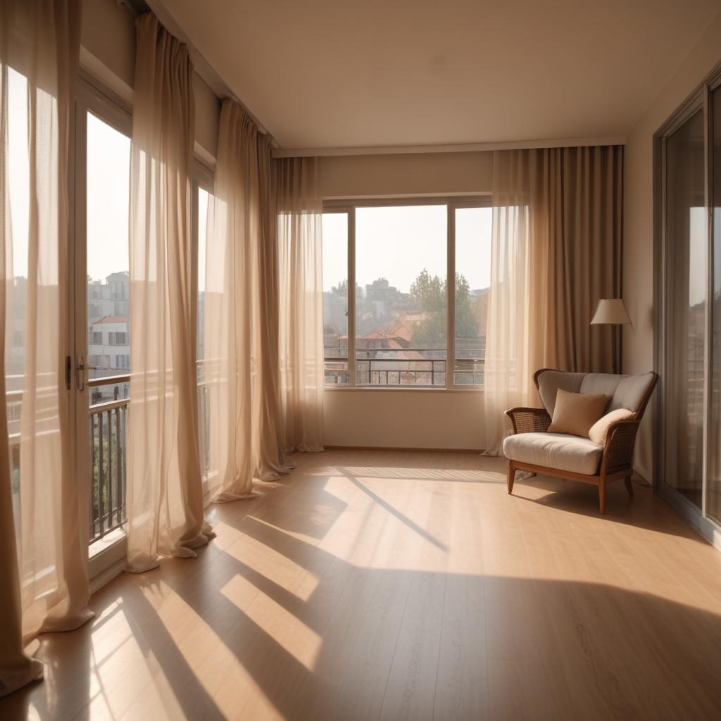 Варианты штор и жалюзи для больших балконов без сверления